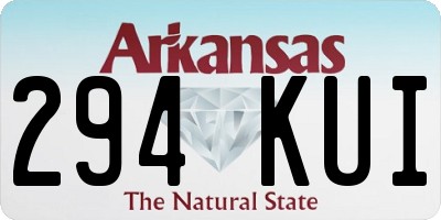 AR license plate 294KUI