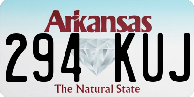 AR license plate 294KUJ