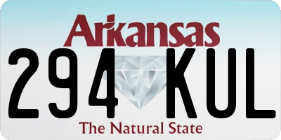 AR license plate 294KUL
