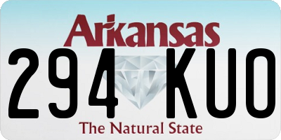 AR license plate 294KUO