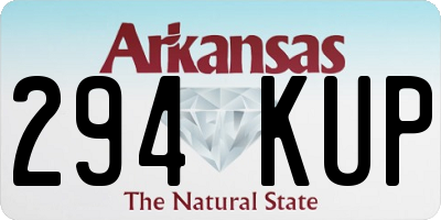 AR license plate 294KUP