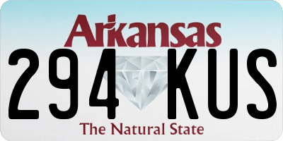 AR license plate 294KUS