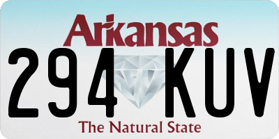 AR license plate 294KUV