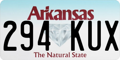 AR license plate 294KUX