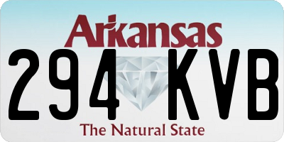 AR license plate 294KVB