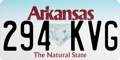 AR license plate 294KVG