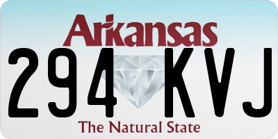 AR license plate 294KVJ
