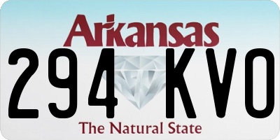 AR license plate 294KVO