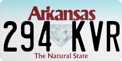 AR license plate 294KVR