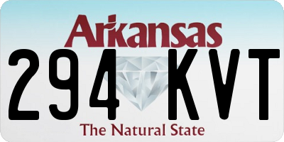 AR license plate 294KVT