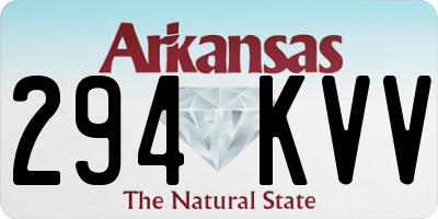 AR license plate 294KVV