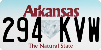 AR license plate 294KVW