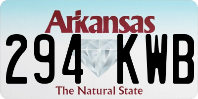 AR license plate 294KWB