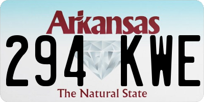 AR license plate 294KWE