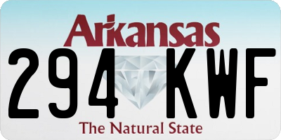 AR license plate 294KWF