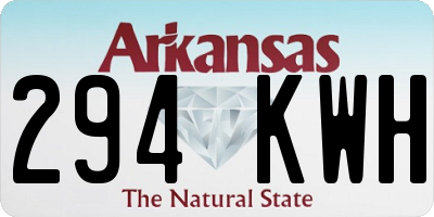 AR license plate 294KWH