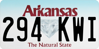 AR license plate 294KWI