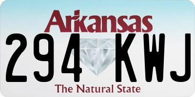 AR license plate 294KWJ