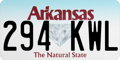 AR license plate 294KWL