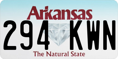 AR license plate 294KWN