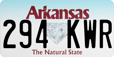 AR license plate 294KWR