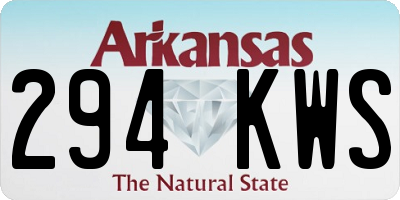 AR license plate 294KWS