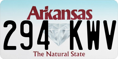 AR license plate 294KWV