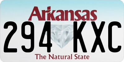 AR license plate 294KXC