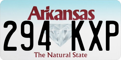 AR license plate 294KXP