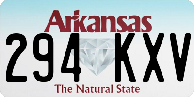 AR license plate 294KXV