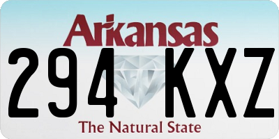 AR license plate 294KXZ