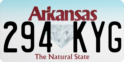 AR license plate 294KYG