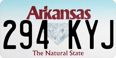 AR license plate 294KYJ