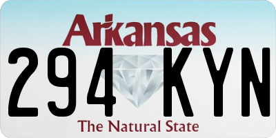 AR license plate 294KYN