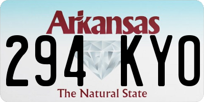 AR license plate 294KYO