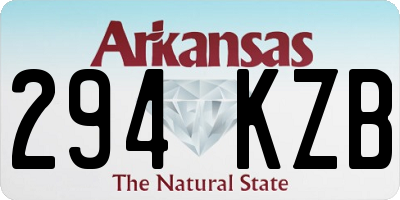 AR license plate 294KZB