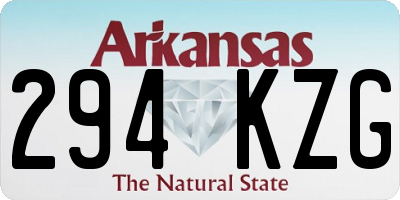 AR license plate 294KZG