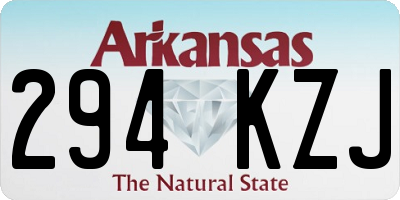 AR license plate 294KZJ
