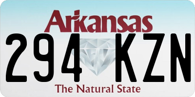 AR license plate 294KZN