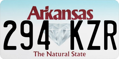 AR license plate 294KZR