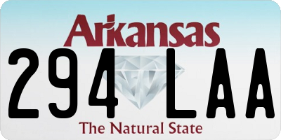 AR license plate 294LAA