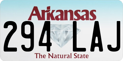 AR license plate 294LAJ