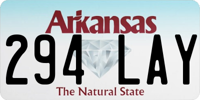 AR license plate 294LAY