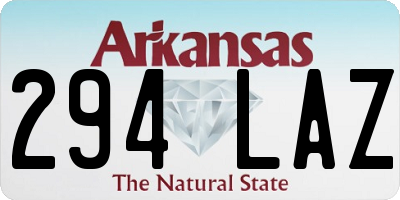 AR license plate 294LAZ