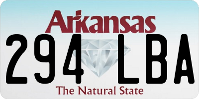 AR license plate 294LBA