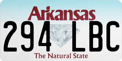 AR license plate 294LBC