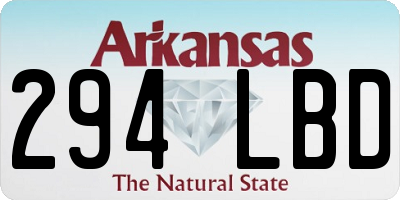 AR license plate 294LBD