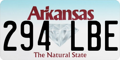 AR license plate 294LBE