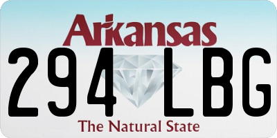 AR license plate 294LBG