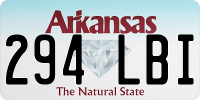 AR license plate 294LBI